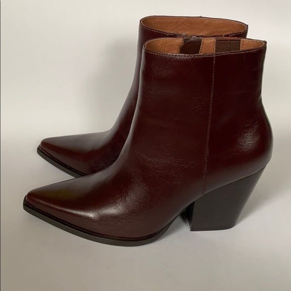 NEW Jeffrey Campbell Flynn Burgundy Boots Size 6 - Picture 4 of 15